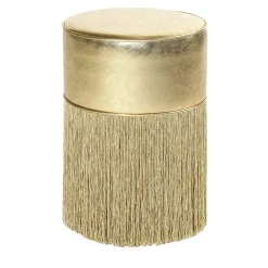 Pouf in pelle metallizzata color oro di Lorenza Bozzoli*Lorenza Bozzoli Couture Hot