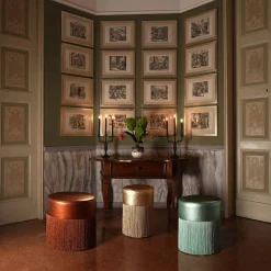 Pouf in pelle metallizzata color oro di Lorenza Bozzoli*Lorenza Bozzoli Couture Hot