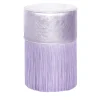 Pouf in pelle metallizzata Lillac di Lorenza Bozzoli*Lorenza Bozzoli Couture Clearance