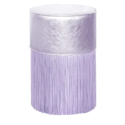 Pouf in pelle metallizzata Lillac di Lorenza Bozzoli*Lorenza Bozzoli Couture Clearance
