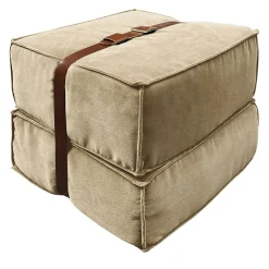 Pouf in velluto beige Docker*DLA Design Lab New