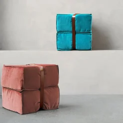 Pouf in velluto rosa antico Docker*DLA Design Lab Best