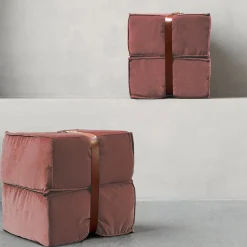 Pouf in velluto rosa antico Docker*DLA Design Lab Best