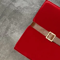 Pouf in velluto rosso Docker*DLA Design Lab Outlet