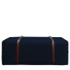 Pouf lungo Docker in velluto blu navy*DLA Design Lab Clearance
