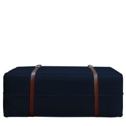 Pouf lungo Docker in velluto blu navy*DLA Design Lab Clearance