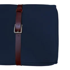 Pouf lungo Docker in velluto blu navy*DLA Design Lab Clearance