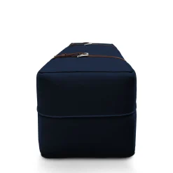 Pouf lungo Docker in velluto blu navy*DLA Design Lab Clearance
