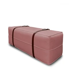 Pouf lungo Docker in velluto rosa antico*DLA Design Lab Clearance