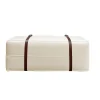 Pouf lungo Docker in velluto bianco crema*DLA Design Lab Discount