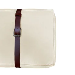 Pouf lungo Docker in velluto bianco crema*DLA Design Lab Discount