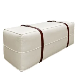 Pouf lungo Docker in velluto bianco crema*DLA Design Lab Discount