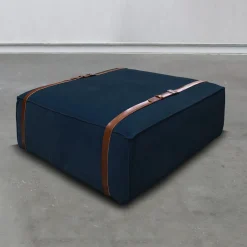 Pouf Maxi Docker in velluto blu*DLA Design Lab Sale
