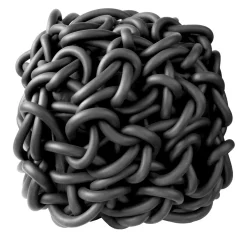 Pouf nero di*Rosanna Contadini New