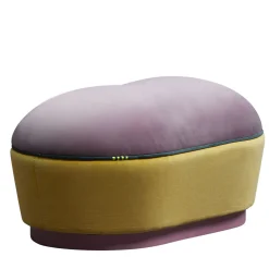 Pouf ovale in tessuto policromo Lepouf di Giuseppe Dicecca #2*Paolo Nesi Online