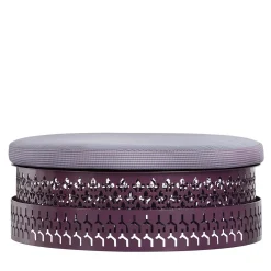 Pouf ovale Trame Purple*Da A Sale