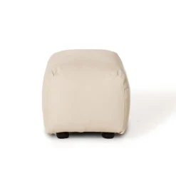 Pouf rettangolare Beluga bianco panna*Mantellassi 1926