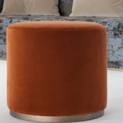 Pouf rosso Ciro Tondo di Ciarmoli Queda Studio*UNO Contract Sale