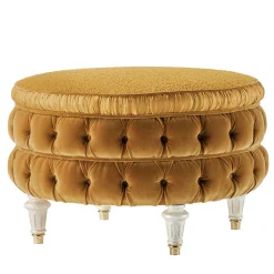 Pouf rotondo con capitonnè*Provasi Online