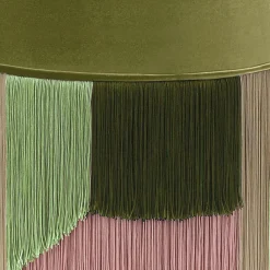 Pouf rotondo Flo geometrico Green Couture*Lorenza Bozzoli Couture New