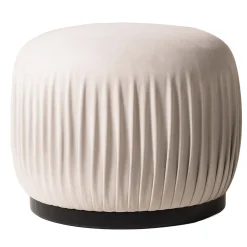 Pouf rotondo Margot bianco panna*Mantellassi 1926 New