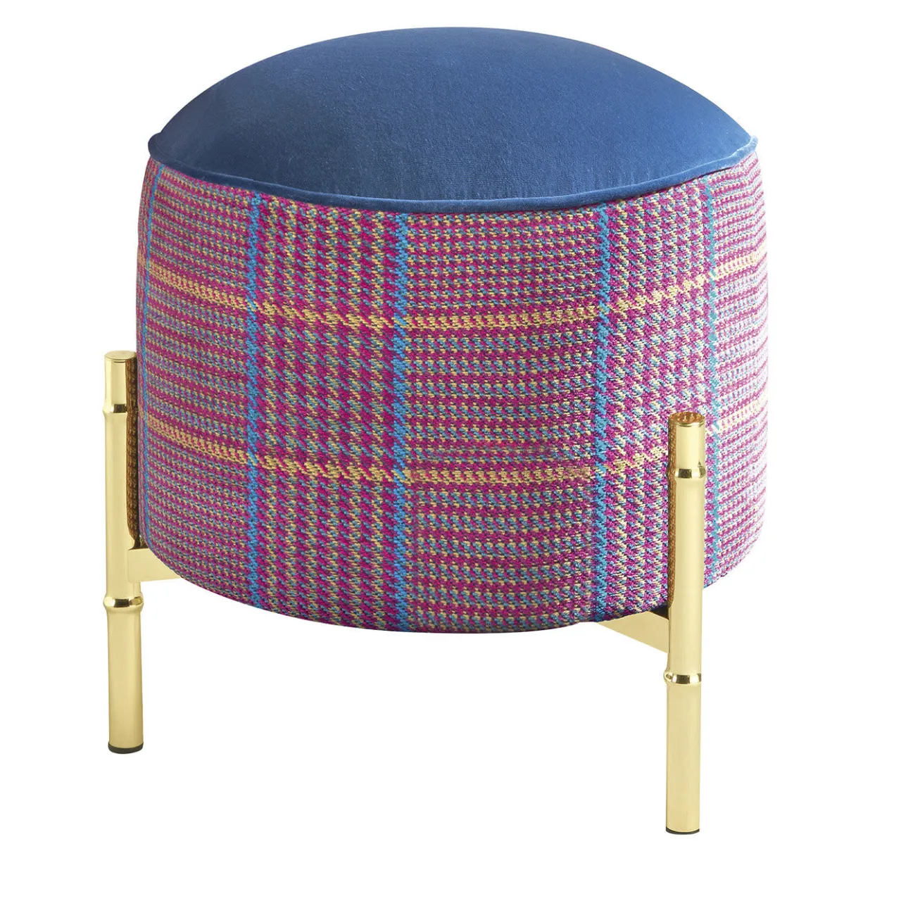 Pouf Samarcanda piccolo rosa e blu*ETRO Home Interiors Clearance