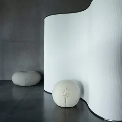 Pouf Tatino in tessuto tecnico bianco*Baleri Italia Clearance