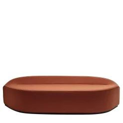 Pouf trapezio arancione Waves con schienale*La Cividina Clearance