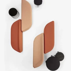 Pouf trapezio arancione Waves con schienale*La Cividina Clearance