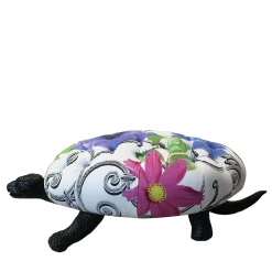 Pouf Turtle White Flower di Carlo Rampazzi*Sergio Villa