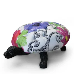 Pouf Turtle White Flower di Carlo Rampazzi*Sergio Villa