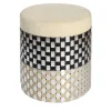 Pouf Vesta nero e oro*Splot Design Outlet