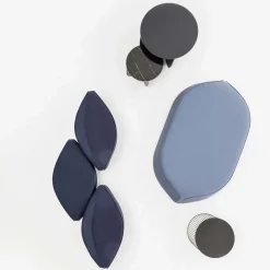 Pouf Waves Diamond grigio scuro con schienale*La Cividina Discount