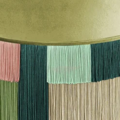 Pouf Wien geometrico Couture verde e rosa*Lorenza Bozzoli Couture Sale