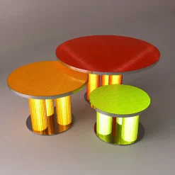 Reflective Collection - Tavolino rotondo arancione*Bottos Design Italia by Sebastiano Bottos Hot