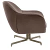 Report Poltrona girevole in pelle marrone di Dainellistudio*Daytona Best