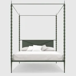 Rito Letto Matrimoniale con Baldacchino in Ferro Grigio*Lispi Clearance