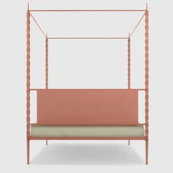 Rito Letto Matrimoniale con Baldacchino in Ferro Rosa*Lispi Discount