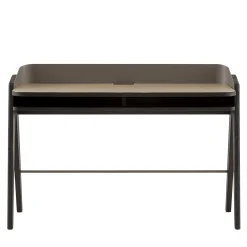 Scrittoio Bavero in Metallo Champagne Beige e Legno di Rovere*Morica Design Discount