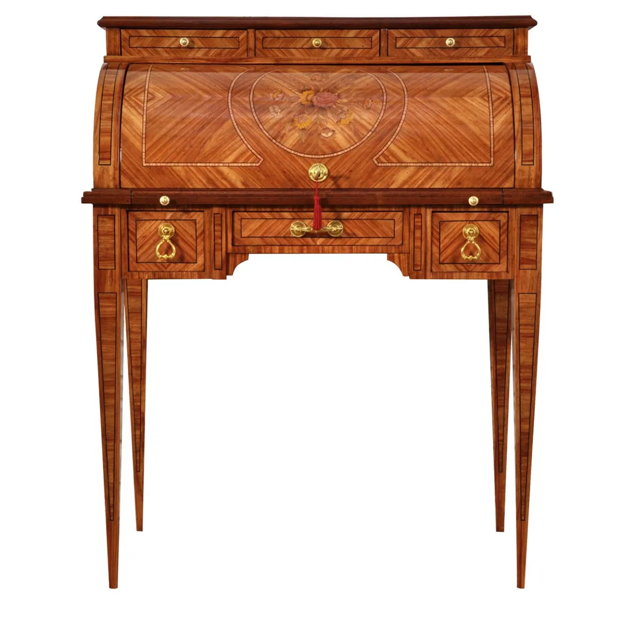 Scrittoio Cilindrico a Rullo in Legno*Vangelista 1960 New