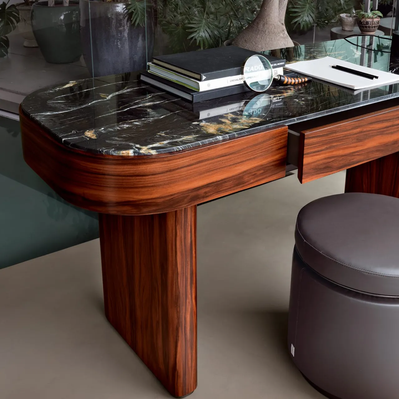 Scrivania Delano con piano in marmo*ReDéco Discount