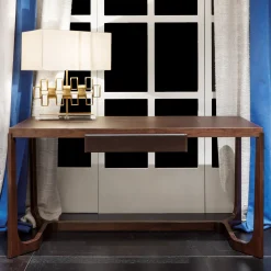 Scrivania in pelle e noce*Provasi Hot