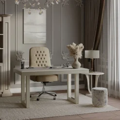 Scrivania in Rovere Argento dalla Collezione Studio Privè*Guerra Vanni New