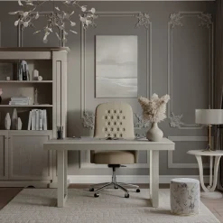 Scrivania in Rovere Argento dalla Collezione Studio Privè*Guerra Vanni New