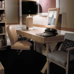 Scrivania in rovere con cuscinetto in pelle*Chelini Hot