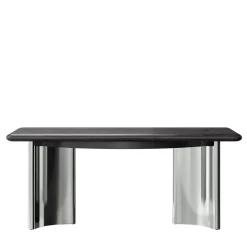 Scrivania Jean in rovere nero con base in acciaio*Ultramobili Sale