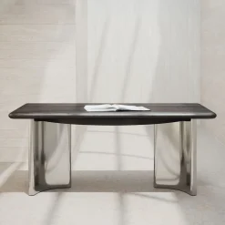 Scrivania Jean in rovere nero con base in acciaio*Ultramobili Sale