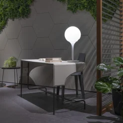 Scrivania Rectangolare Libra in Pelle Bianco Ghiaccio e Metallo*Casa Covre Hot