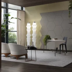 Scrivania Rectangolare Libra in Pelle Bianco Ghiaccio e Metallo*Casa Covre Hot