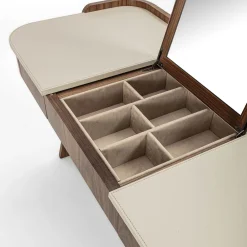 Scrivania Shape in pelle e noce canaletto*Carpanelli New